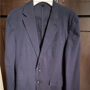 J. Crew - Men’s Ludlow Slim Linen, Unlined Jacket, Blue, Size 34S.